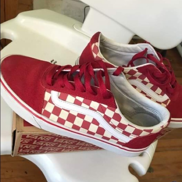 vans tango red checkered